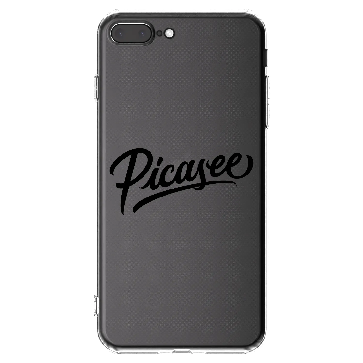 Picasee silikonski prozorni ovitek za Apple iPhone 8 Plus - Picasee - old logo - black