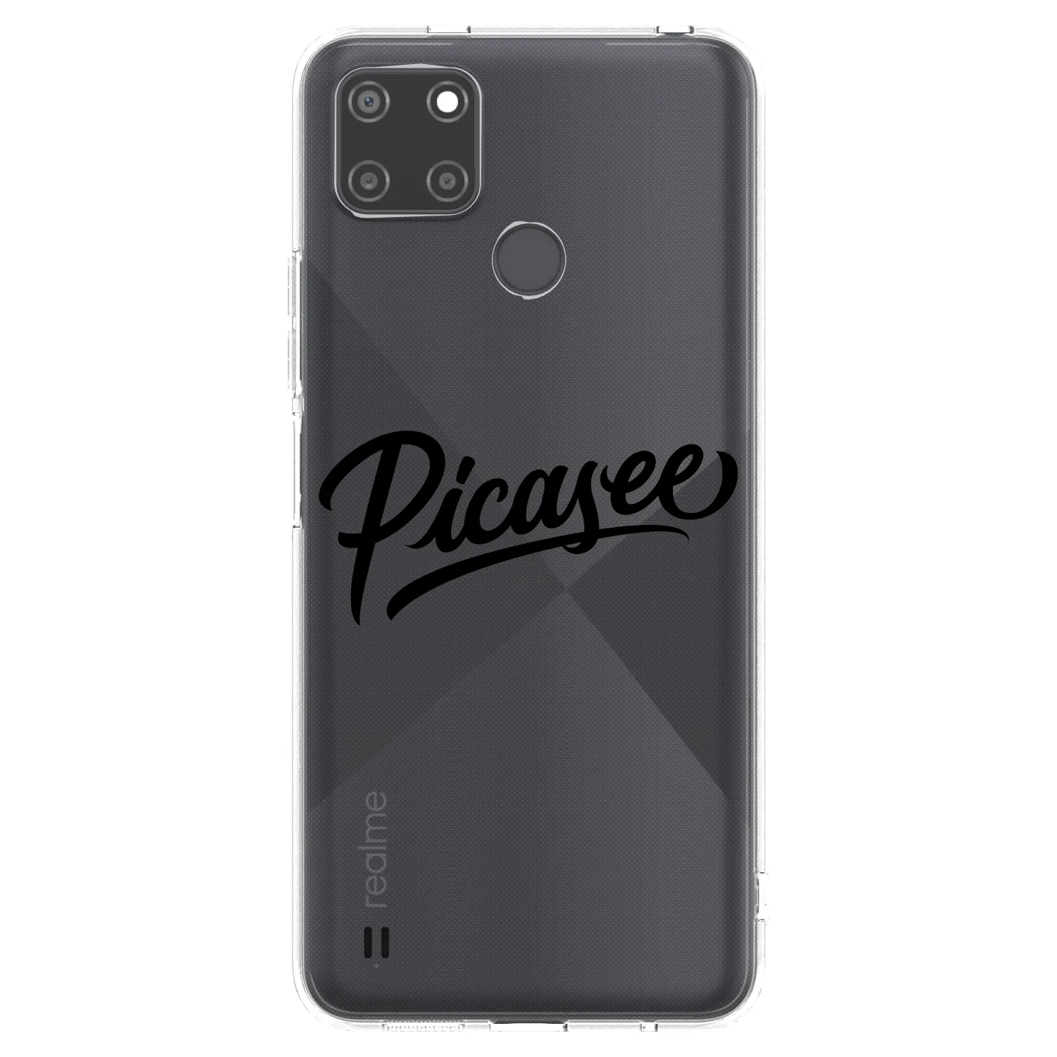 Picasee silikonski prozorni ovitek za Realme C21Y - Picasee - old logo - black