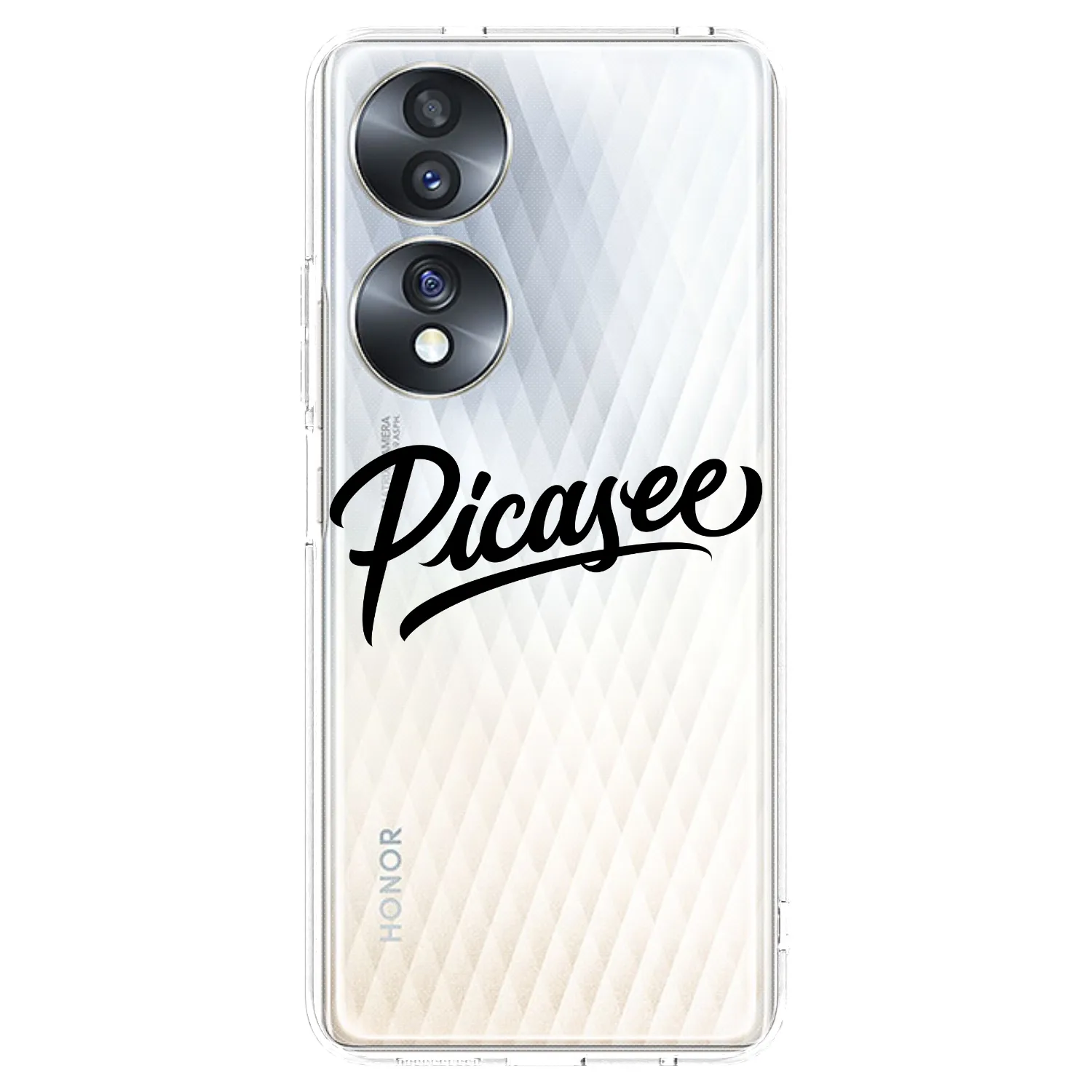 Picasee silikonski prozorni ovitek za Honor 70 - Picasee - old logo - black