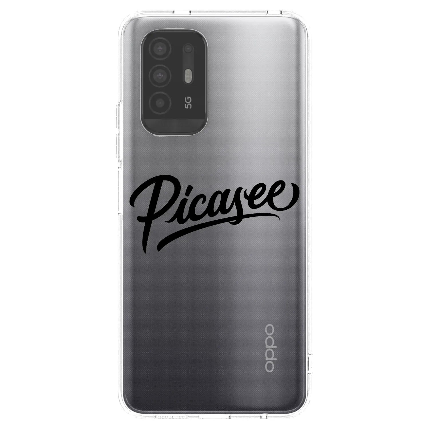 Picasee silikonski prozorni ovitek za OPPO A94 5G - Picasee - old logo - black