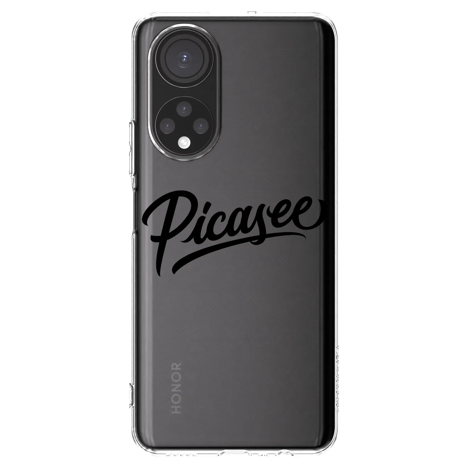 Picasee silikonski prozorni ovitek za Honor X7 - Picasee - old logo - black