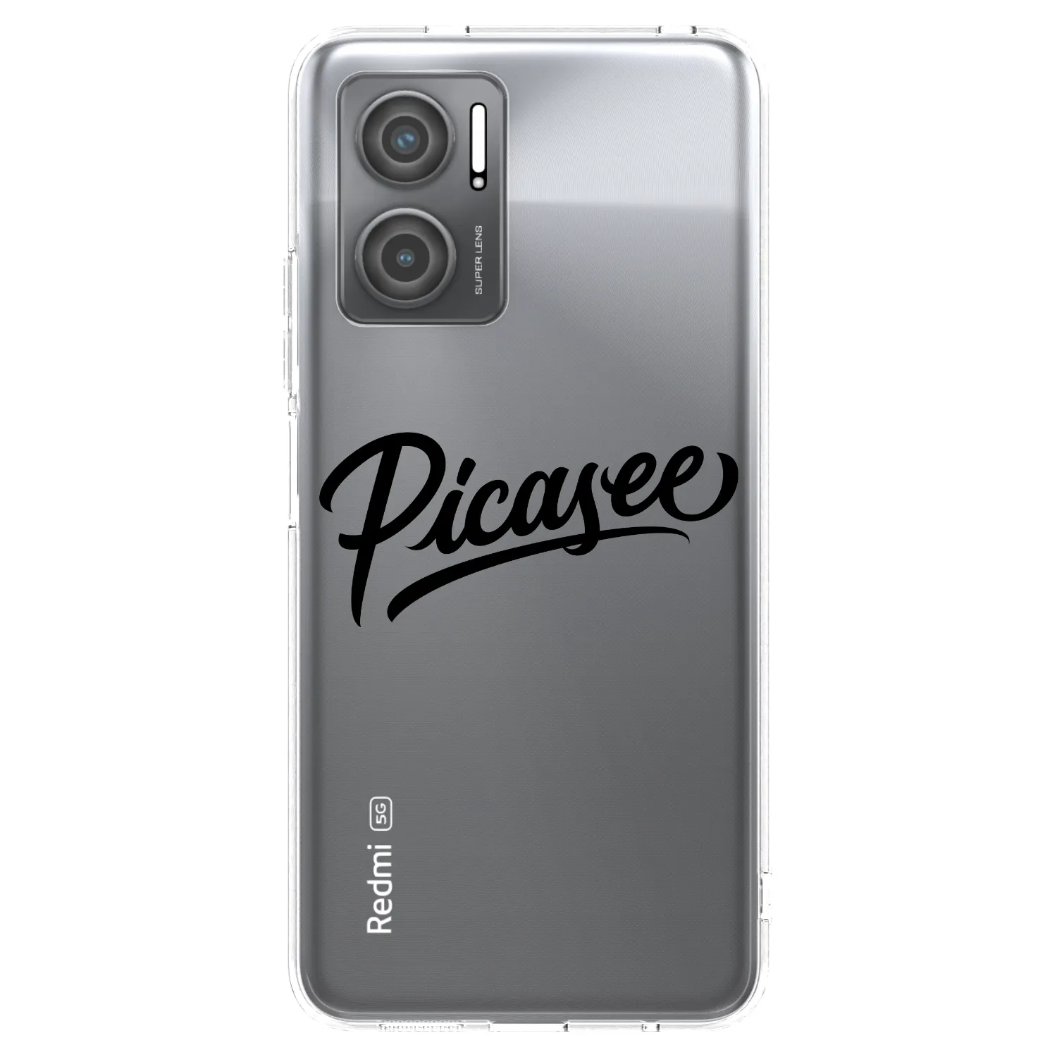 Picasee silikonski prozorni ovitek za Xiaomi Redmi 10 5G - Picasee - old logo - black