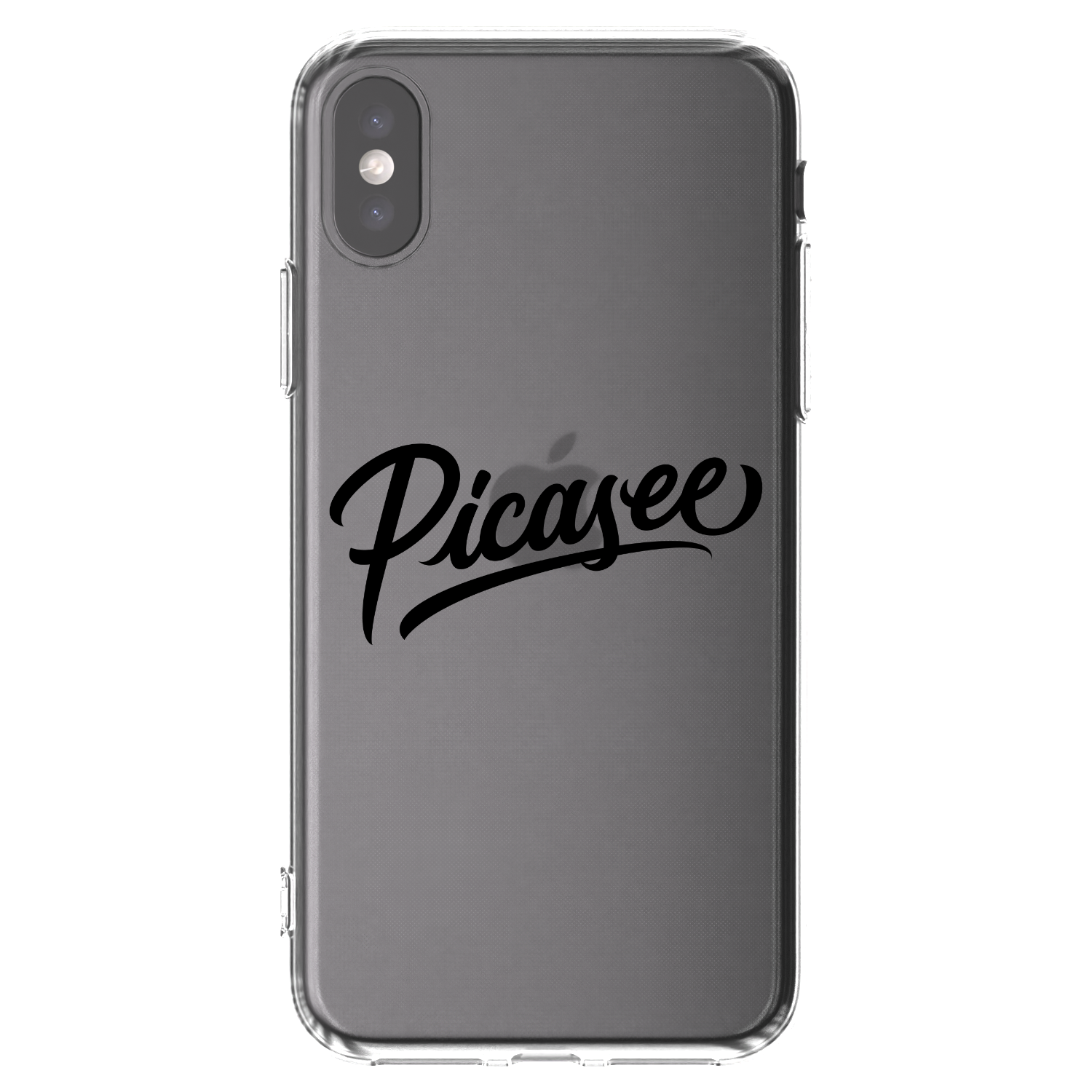 Picasee silikonski prozorni ovitek za Apple iPhone X/XS - Picasee - old logo - black
