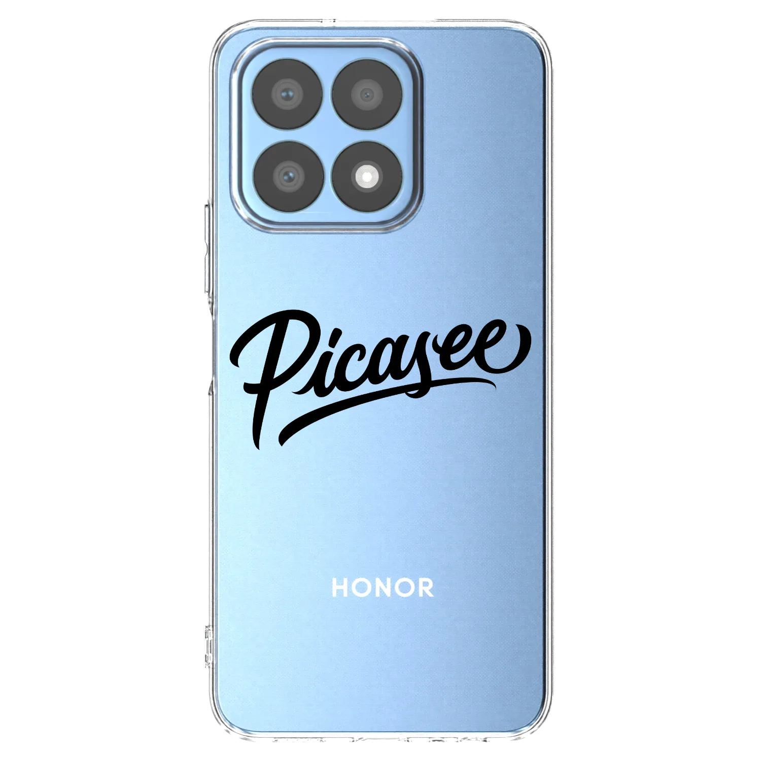 Picasee silikonski prozorni ovitek za Honor X8a - Picasee - old logo - black