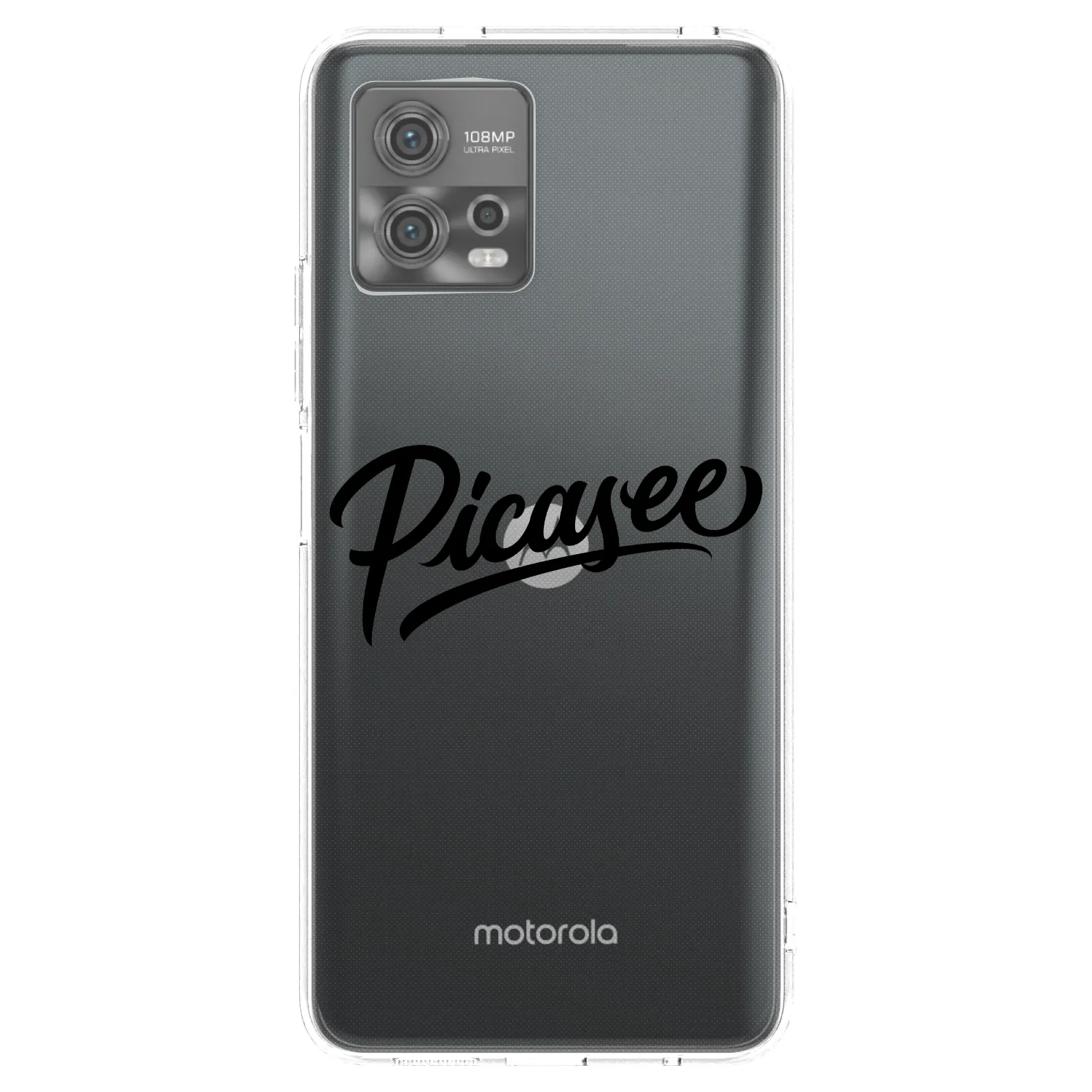 Picasee silikonski prozorni ovitek za Motorola Moto G72 - Picasee - old logo - black