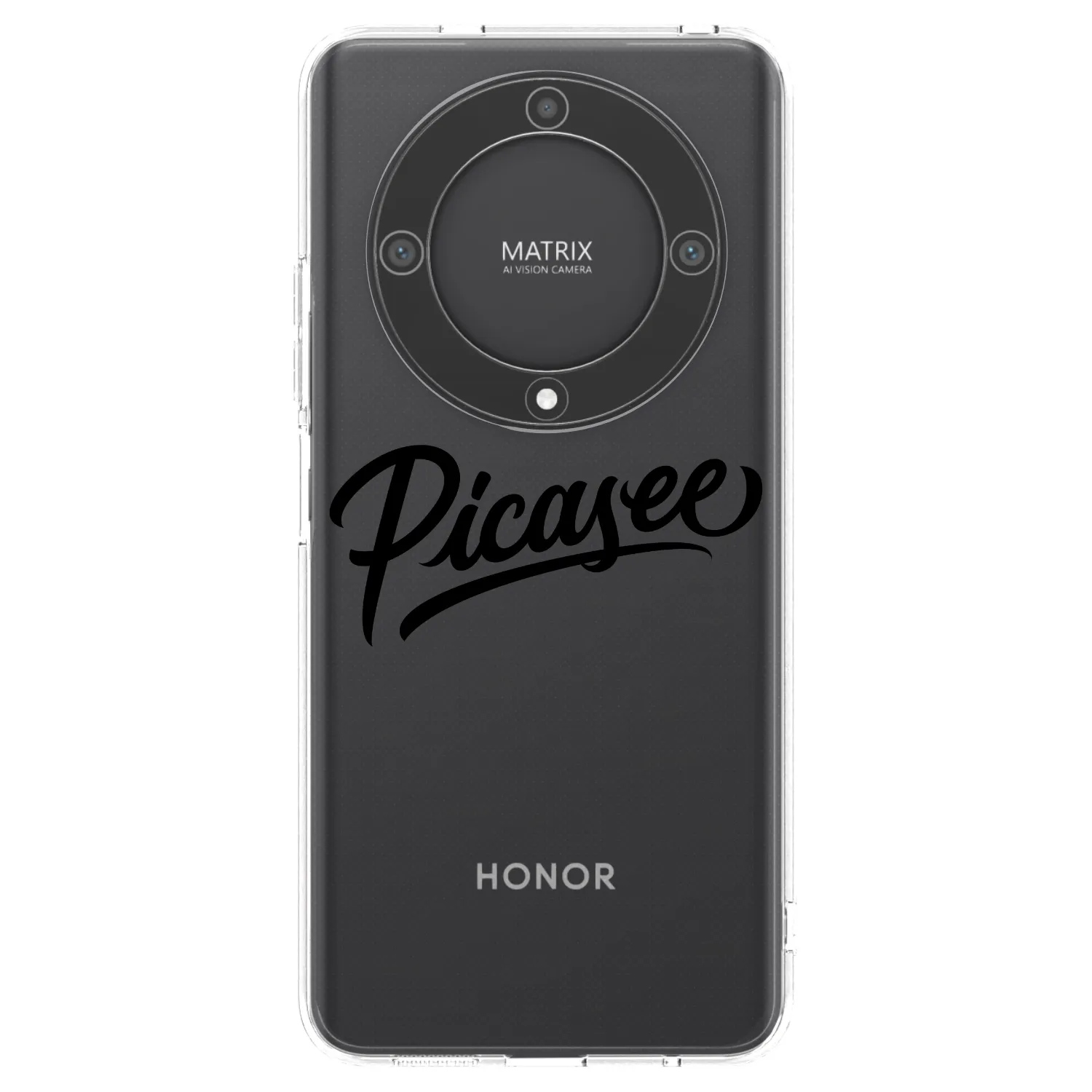 Picasee silikonski prozorni ovitek za Honor Magic5 Lite 5G - Picasee - old logo - black