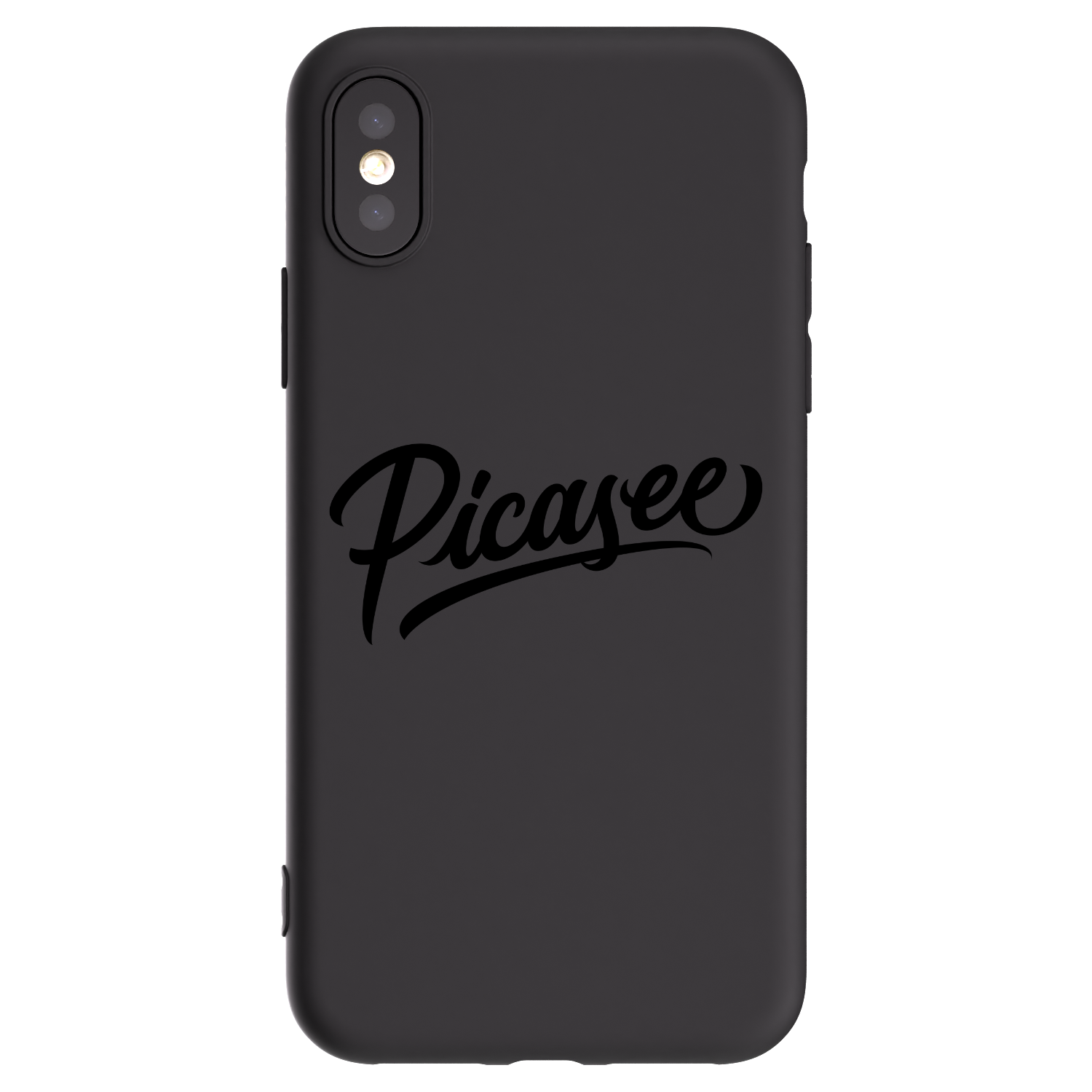 Picasee silikonski črni ovitek za Apple iPhone X/XS - Picasee - old logo - black