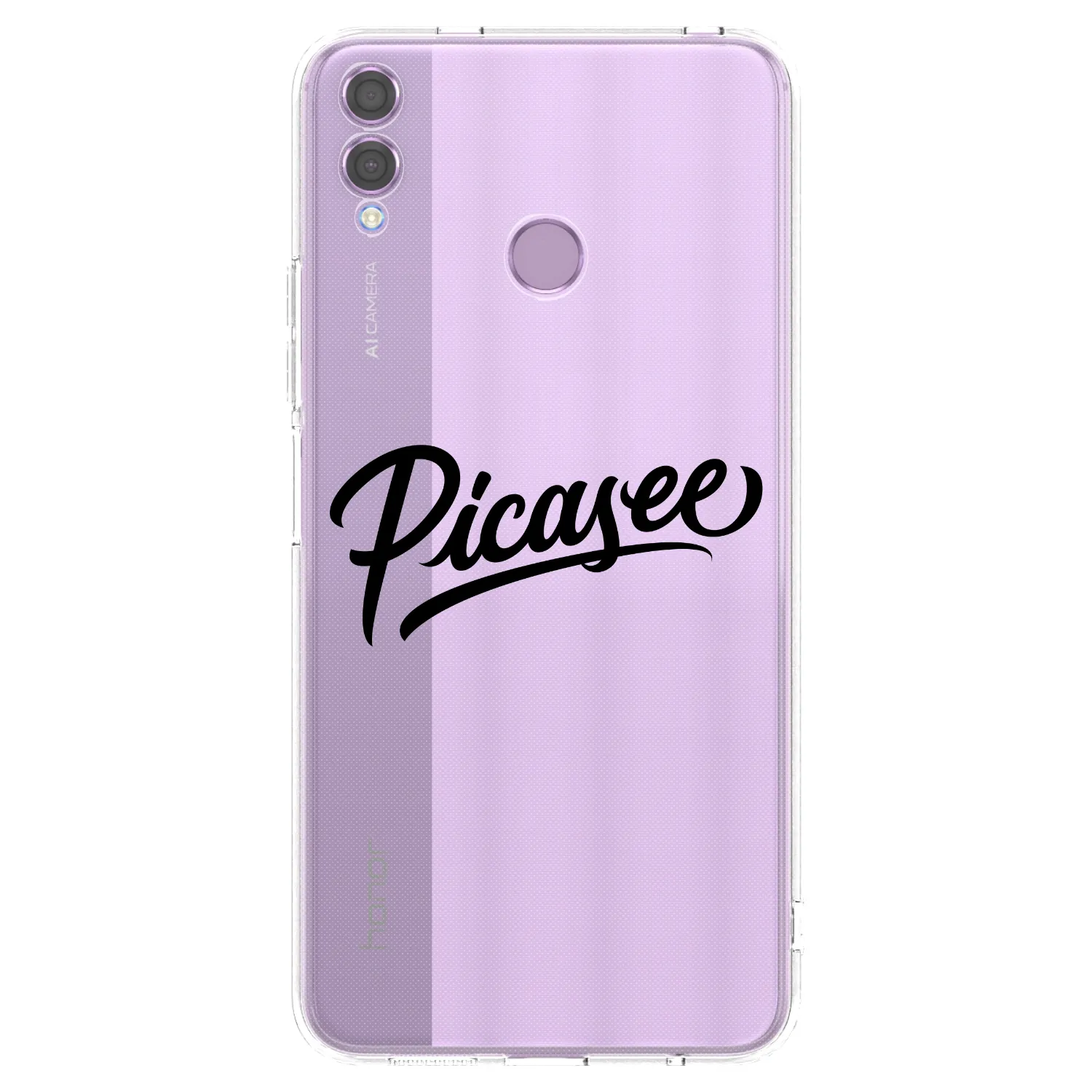 Picasee silikonski prozorni ovitek za Honor 8X - Picasee - old logo - black