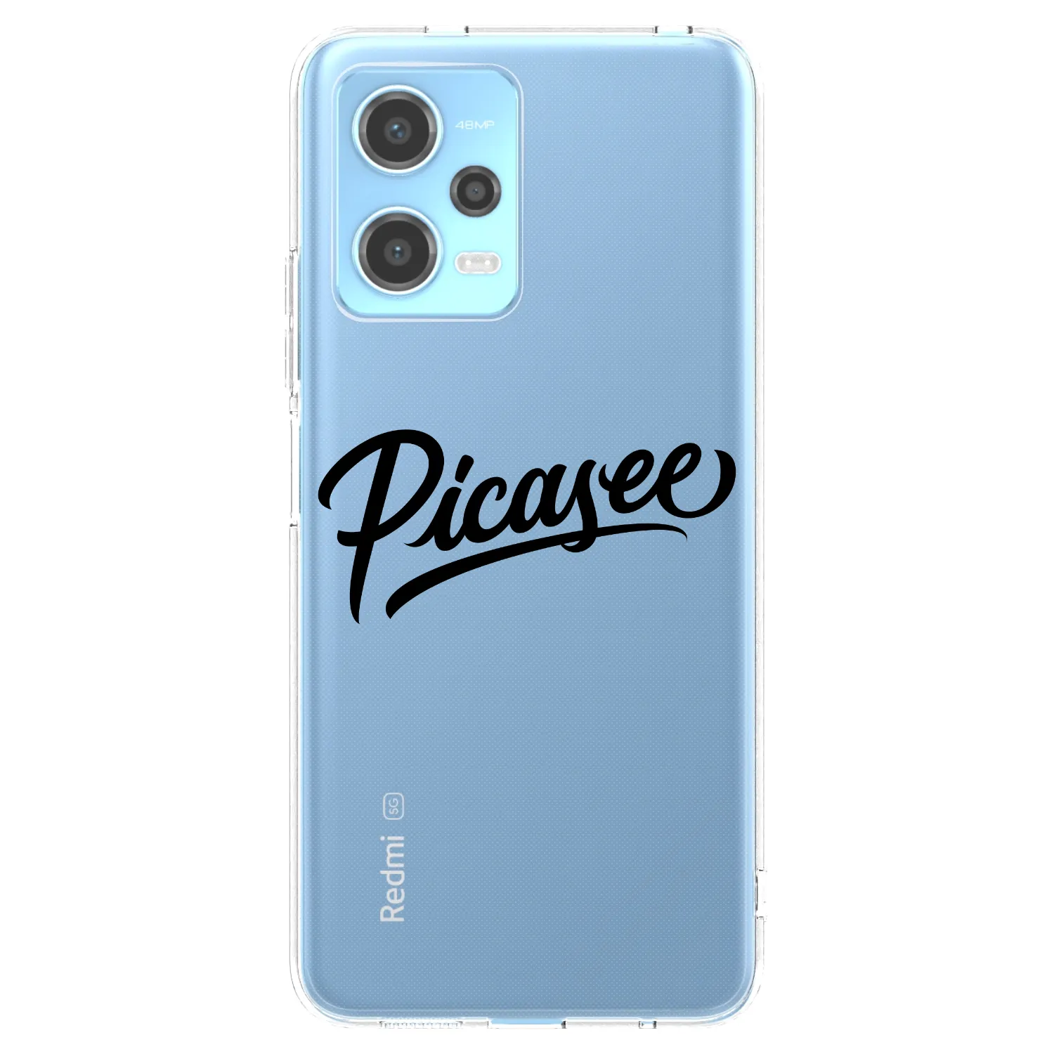 Picasee silikonski prozorni ovitek za Xiaomi Redmi Note 12 5G - Picasee - old logo - black