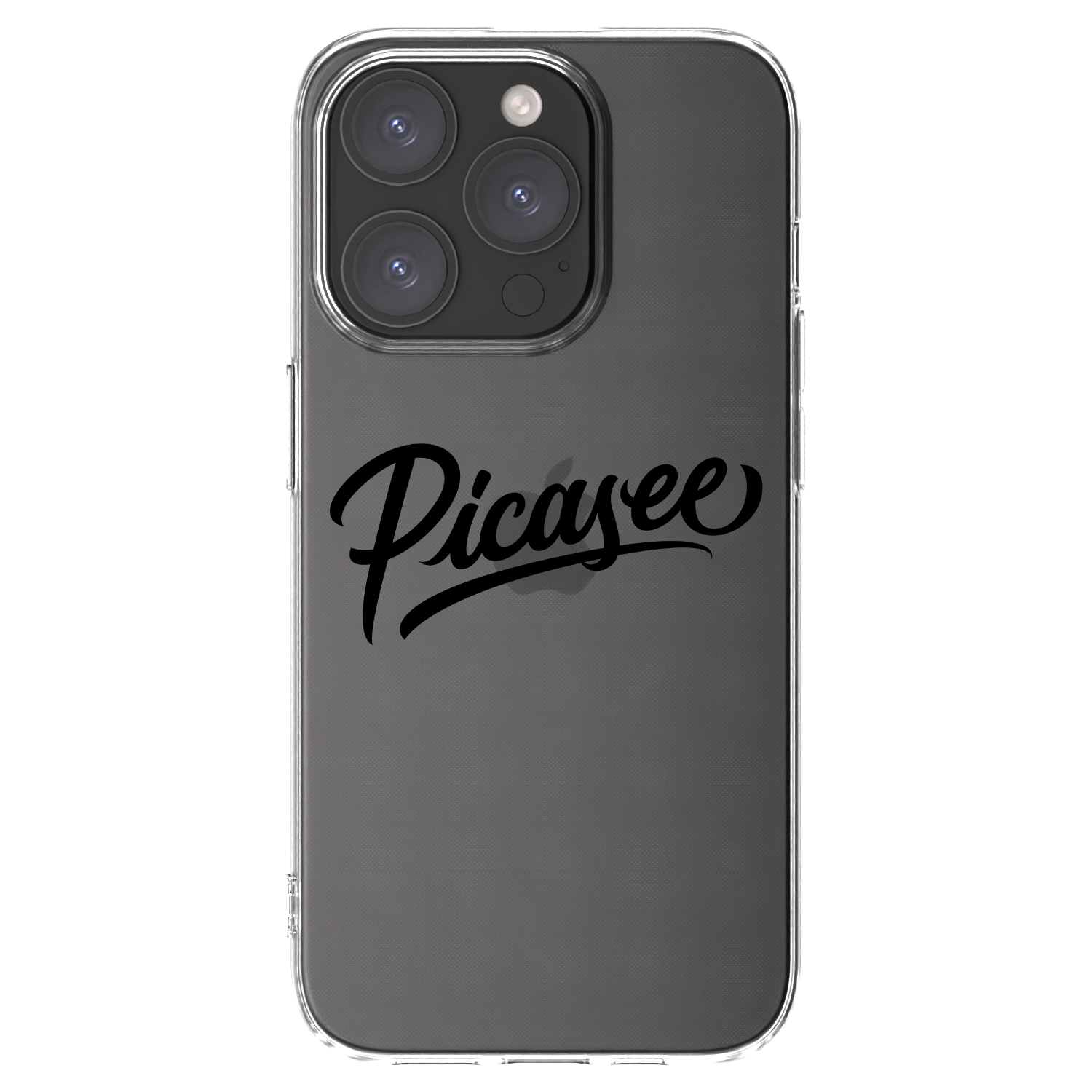 Picasee silikonski prozorni ovitek za Apple iPhone 15 Pro - Picasee - old logo - black