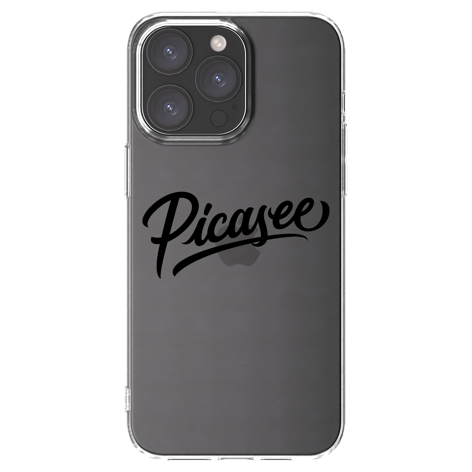 Picasee silikonski prozorni ovitek za Apple iPhone 15 Pro Max - Picasee - old logo - black