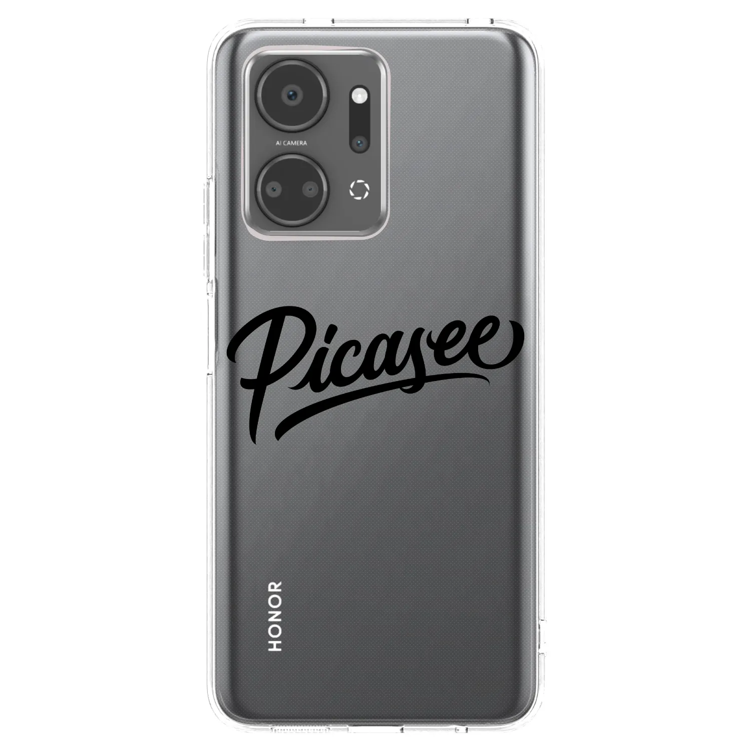 Picasee silikonski prozorni ovitek za Honor X7a - Picasee - old logo - black