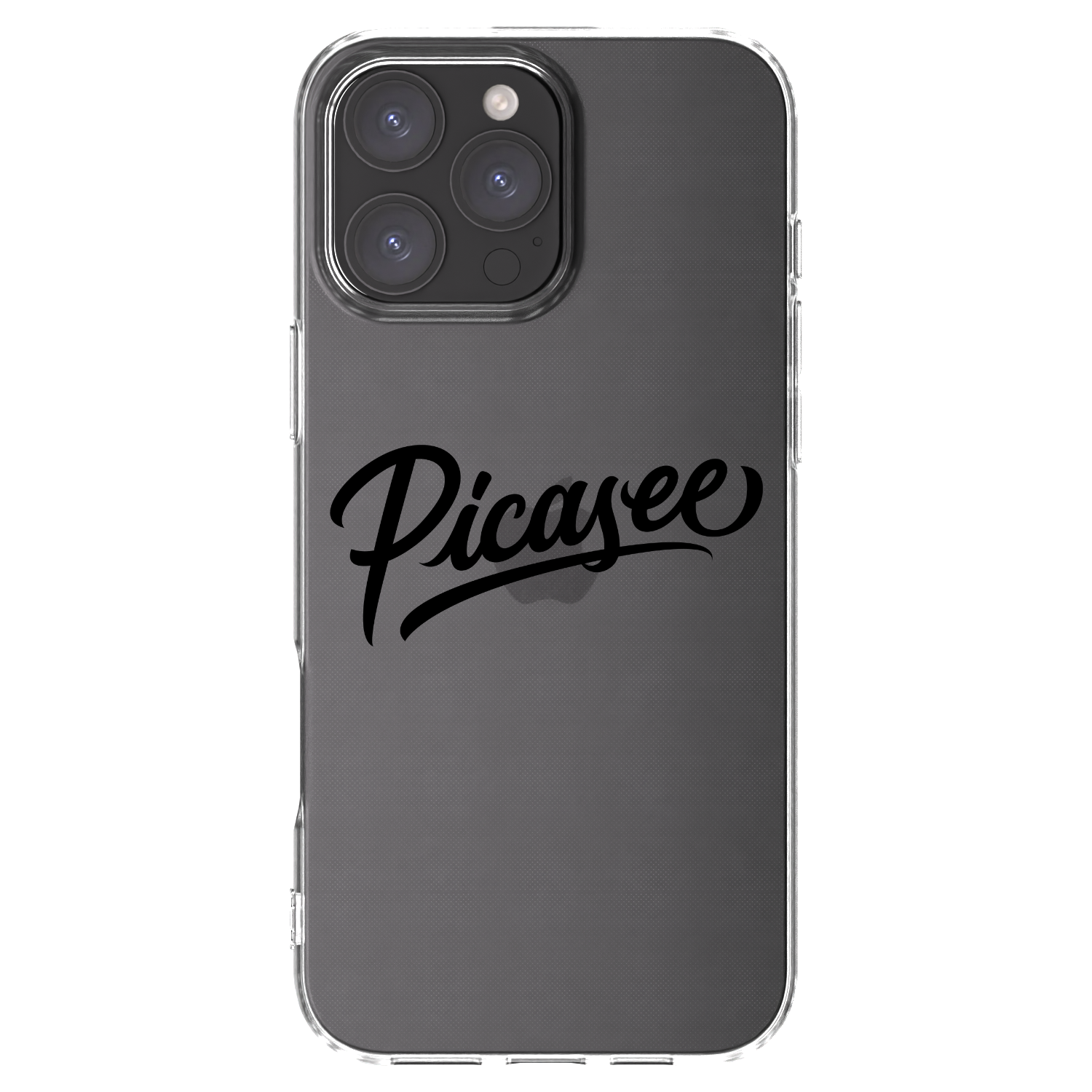 Picasee silikonski prozorni ovitek za Apple iPhone 16 Pro Max - Picasee - old logo - black