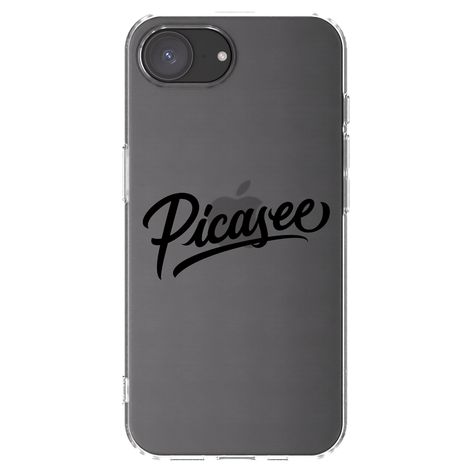 Picasee silikonski prozorni ovitek za Apple iPhone 16e - Picasee - old logo - black