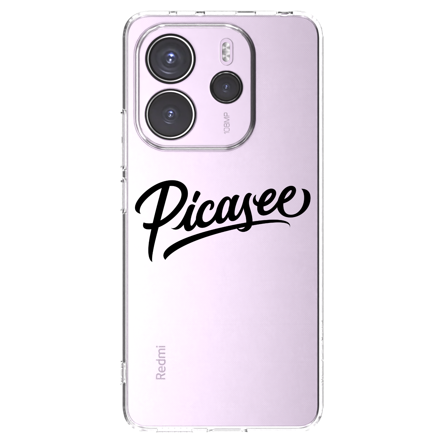 Picasee silikonski prozorni ovitek za Xiaomi Redmi Note 14 4G - Picasee - old logo - black