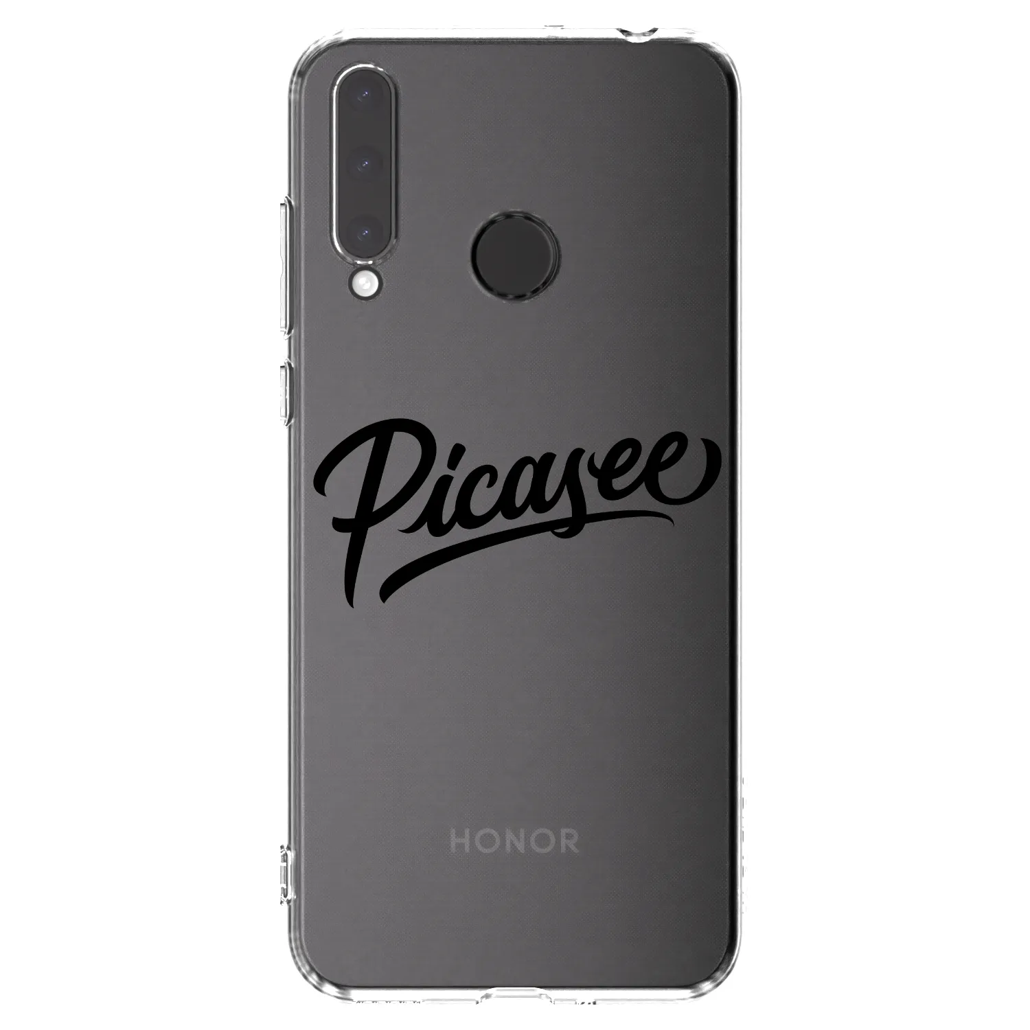 Picasee silikonski prozorni ovitek za Honor 20 Lite - Picasee - old logo - black