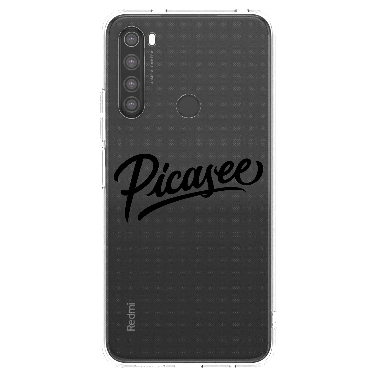 Picasee silikonski prozorni ovitek za Xiaomi Redmi Note 8 - Picasee - old logo - black