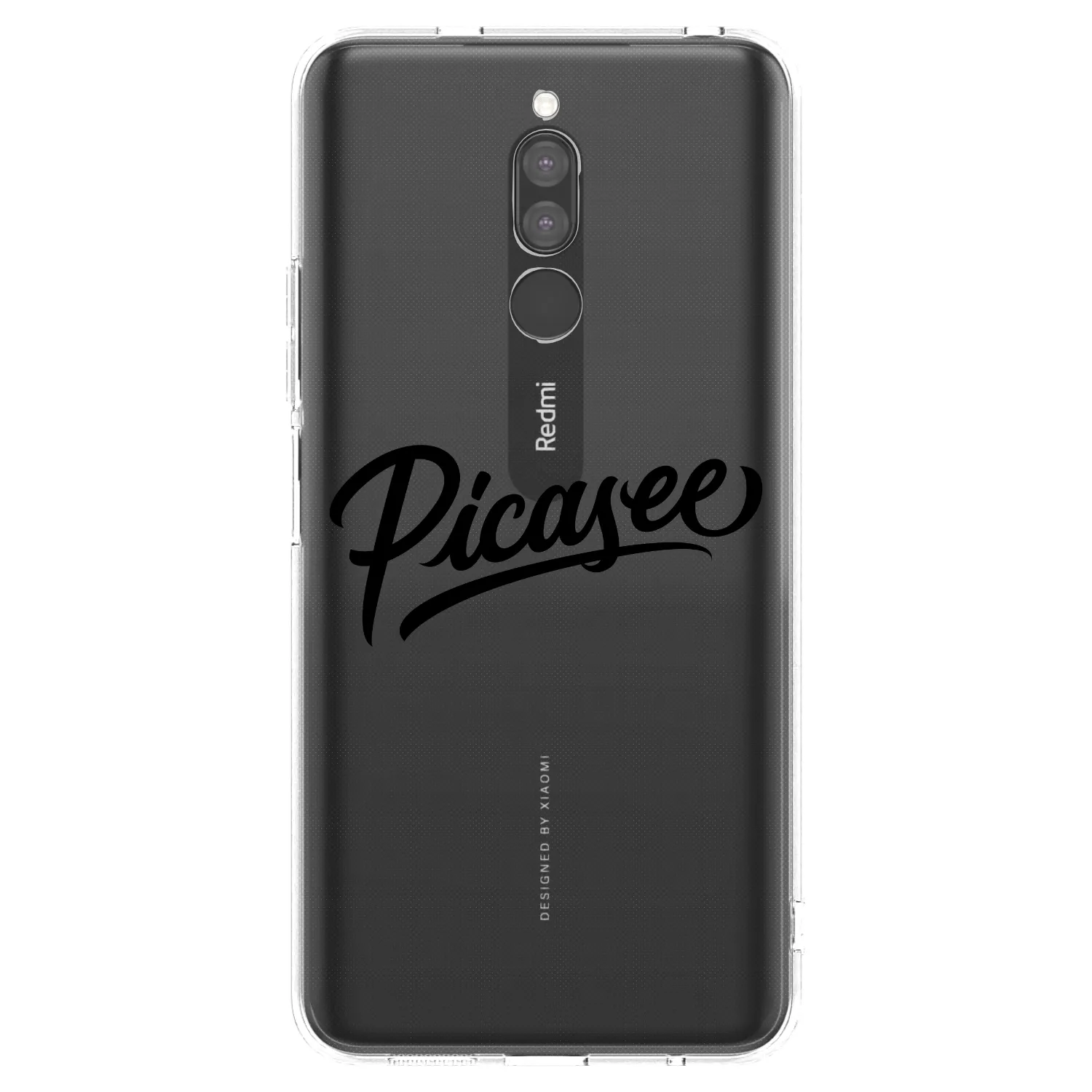 Picasee silikonski prozorni ovitek za Xiaomi Redmi 8 - Picasee - old logo - black
