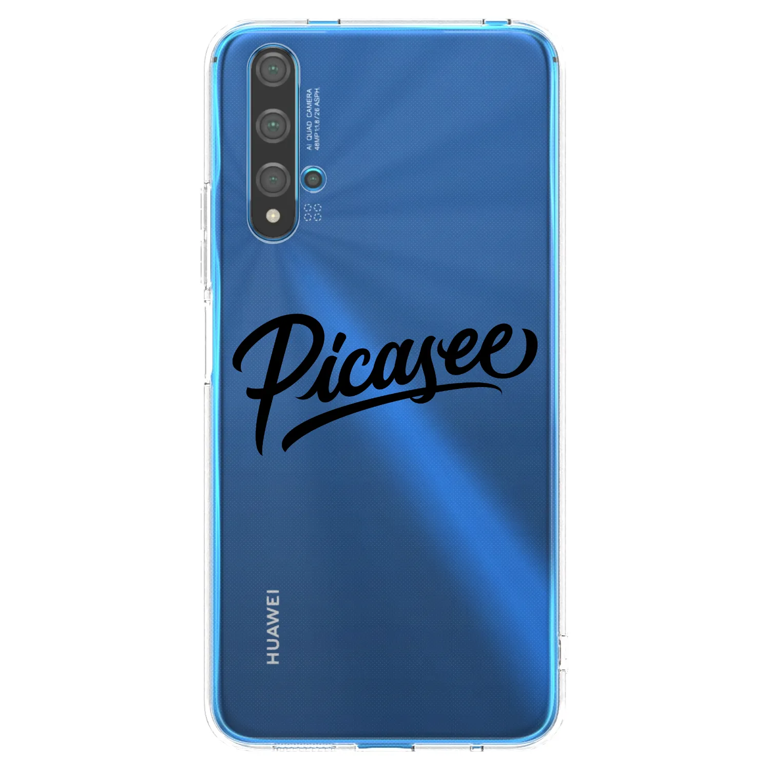 Picasee silikonski prozorni ovitek za Huawei Nova 5T - Picasee - old logo - black