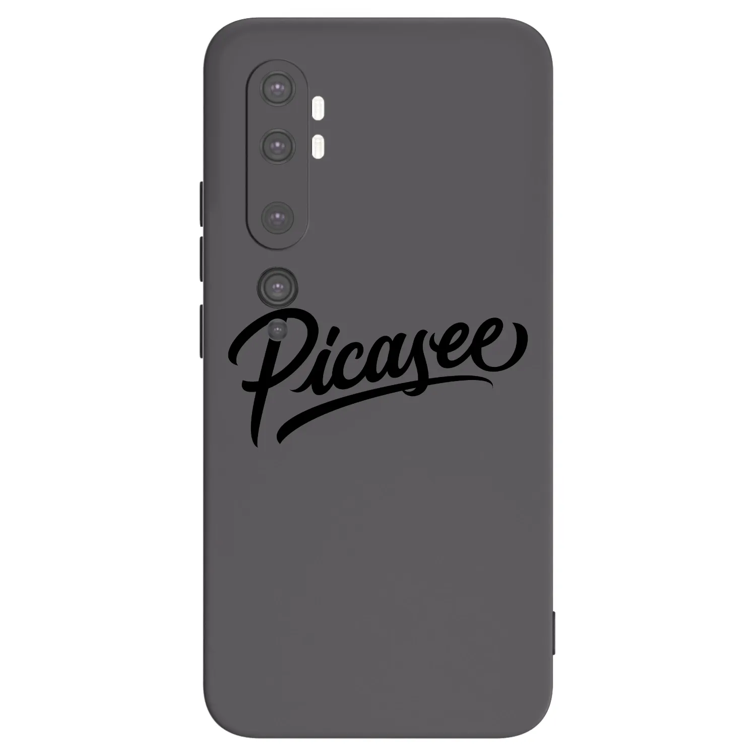 Picasee silikonski črni ovitek za Xiaomi Mi Note 10 (Pro) - Picasee - old logo - black