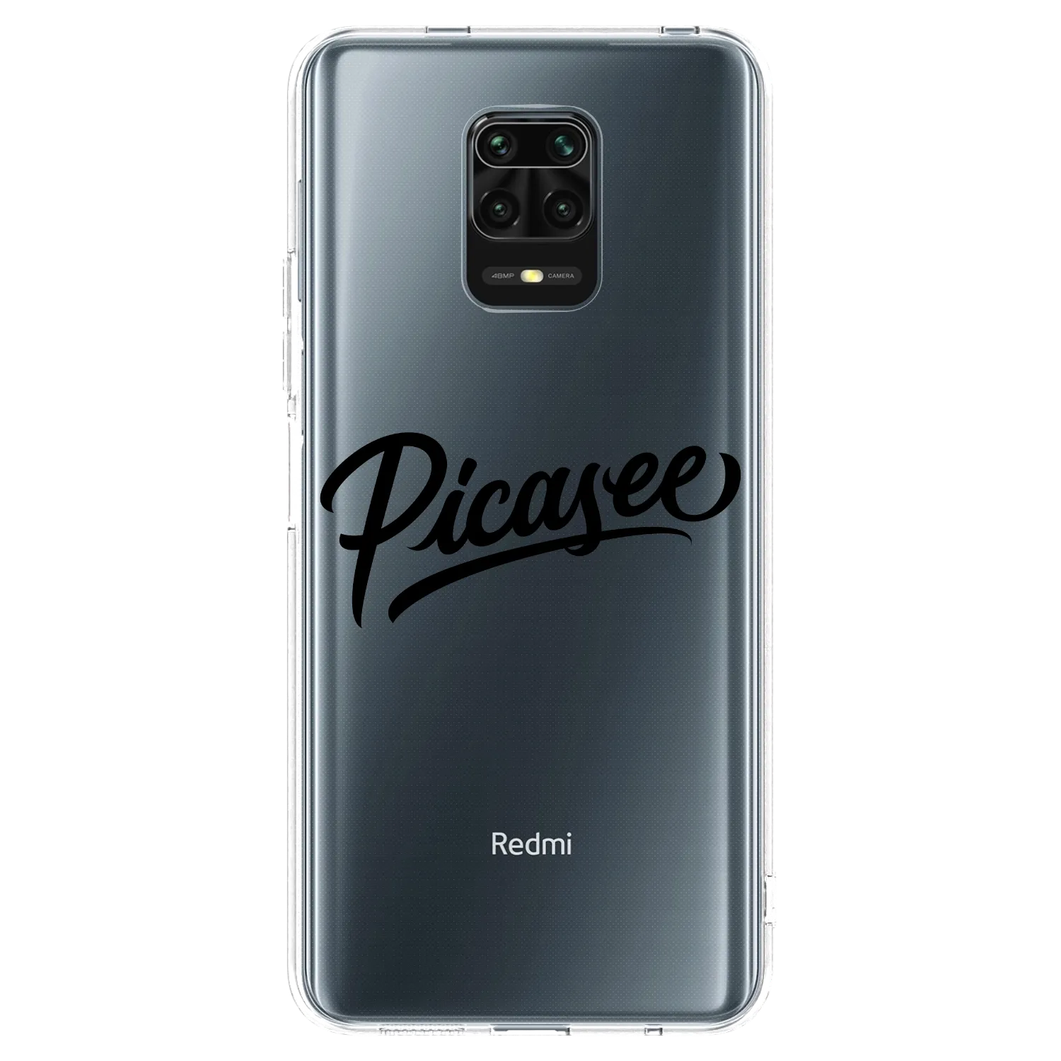 Picasee silikonski prozorni ovitek za Xiaomi Redmi Note 9 Pro - Picasee - old logo - black