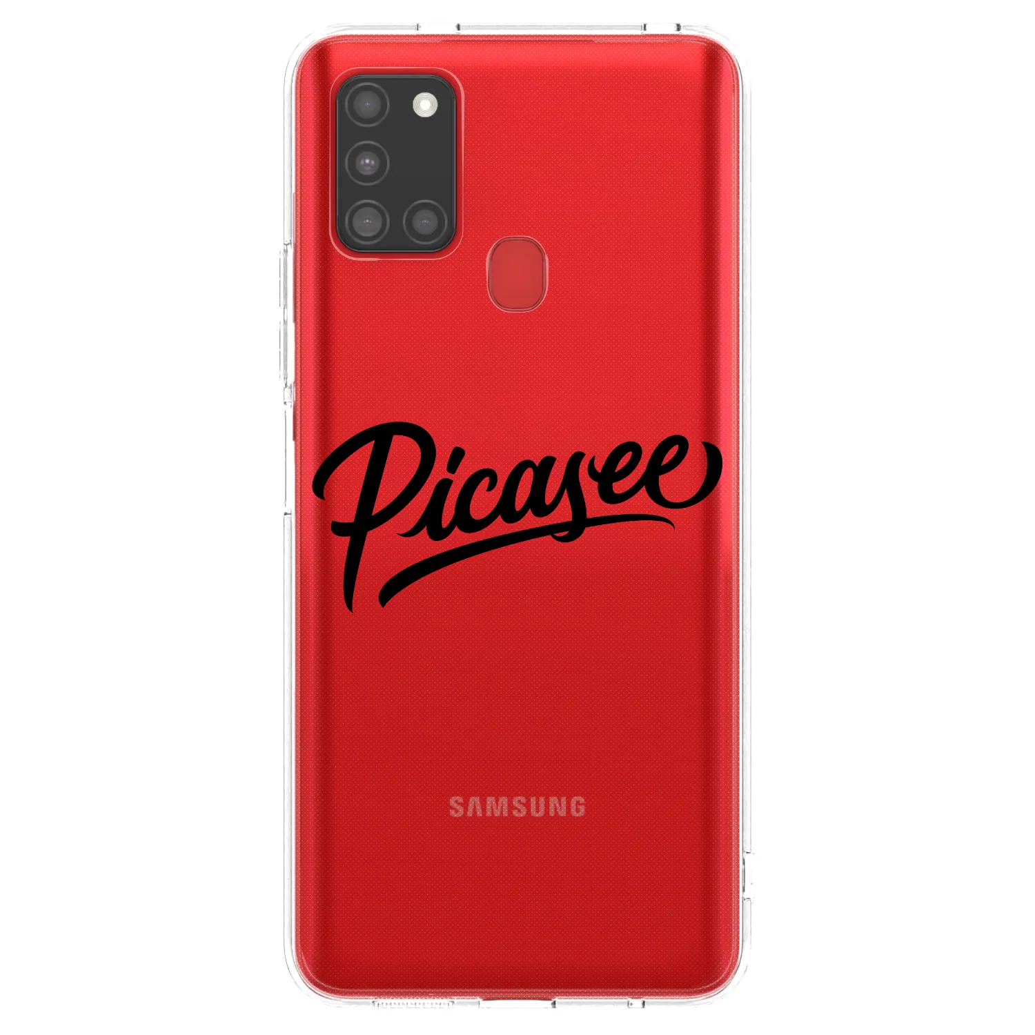 Picasee silikonski prozorni ovitek za Samsung Galaxy A21s - Picasee - old logo - black