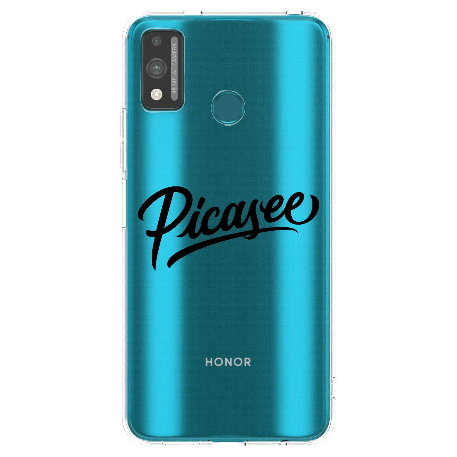 Picasee silikonski prozorni ovitek za Honor 9X Lite - Picasee - old logo - black