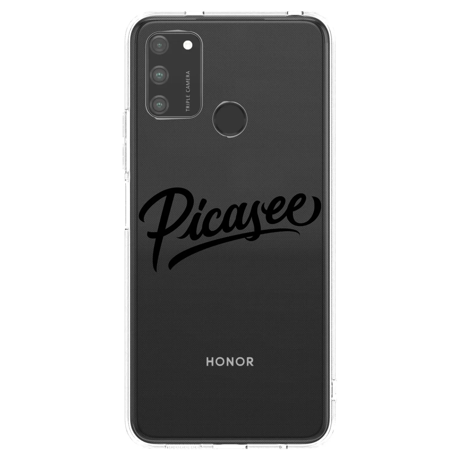 Picasee silikonski prozorni ovitek za Honor 9A - Picasee - old logo - black