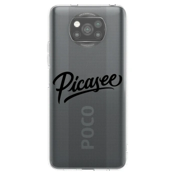 Picasee silikonski črni ovitek za Xiaomi Poco X3 - Picasee - old logo - black