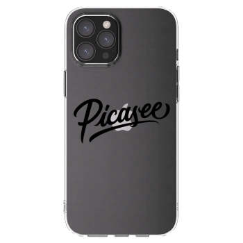 Picasee silikonski prozorni ovitek za Apple iPhone 12 Pro Max - Picasee - old logo - black