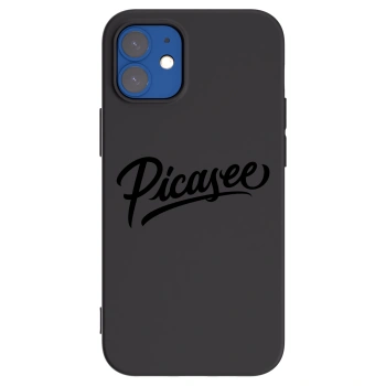Picasee silikonski črni ovitek za Apple iPhone 12 mini - Picasee - old logo - black