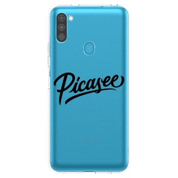 Picasee silikonski prozorni ovitek za Samsung Galaxy M11 - Picasee - old logo - black