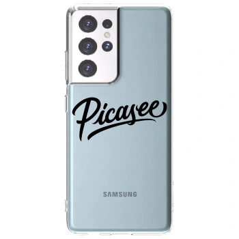 Picasee silikonski prozorni ovitek za Samsung Galaxy S21 Ultra 5G G998B - Picasee - old logo - black