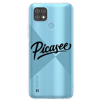 Picasee silikonski prozorni ovitek za Realme C21 - Picasee - old logo - black