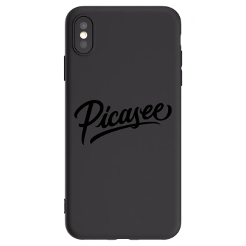 Picasee silikonski črni ovitek za Apple iPhone XS Max - Picasee - old logo - black