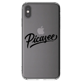 Picasee silikonski prozorni ovitek za Apple iPhone XS Max - Picasee - old logo - black