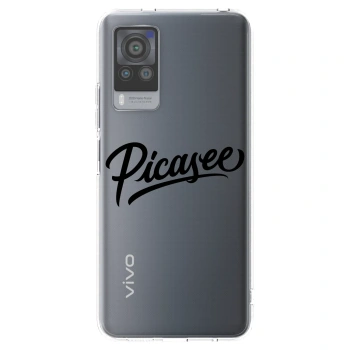 Picasee silikonski prozorni ovitek za Vivo X60 Pro 5G - Picasee - old logo - black