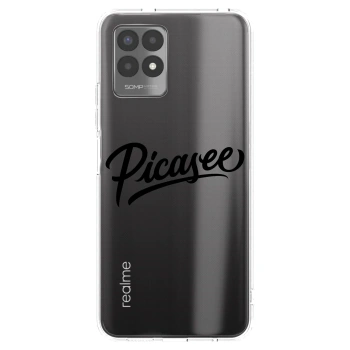Picasee silikonski prozorni ovitek za Realme 8i - Picasee - old logo - black