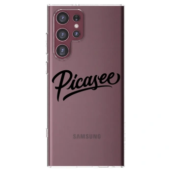 Picasee silikonski prozorni ovitek za Samsung Galaxy S22 Ultra 5G - Picasee - old logo - black