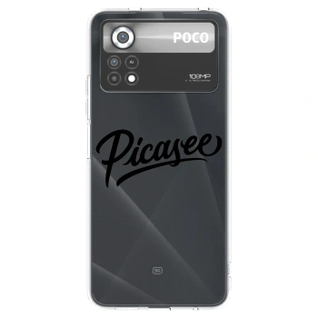 Picasee silikonski prozorni ovitek za Xiaomi Poco X4 Pro 5G - Picasee - old logo - black