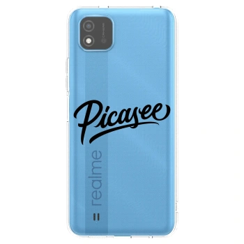 Picasee silikonski prozorni ovitek za Realme C11 (2021) - Picasee - old logo - black