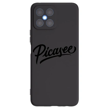 Picasee silikonski črni ovitek za Honor X8 4G - Picasee - old logo - black