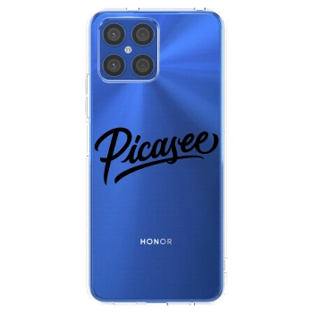 Picasee silikonski prozorni ovitek za Honor X8 4G - Picasee - old logo - black