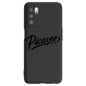 Picasee silikonski črni ovitek za OPPO A16 - Picasee - old logo - black