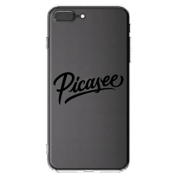 Picasee silikonski prozorni ovitek za Apple iPhone 8 Plus - Picasee - old logo - black