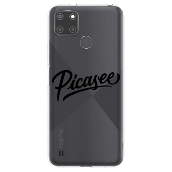 Picasee silikonski prozorni ovitek za Realme C21Y - Picasee - old logo - black