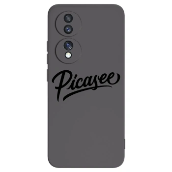 Picasee silikonski črni ovitek za Honor 70 - Picasee - old logo - black
