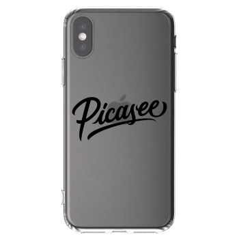 Picasee silikonski prozorni ovitek za Apple iPhone X/XS - Picasee - old logo - black