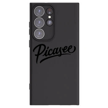 Picasee silikonski črni ovitek za Samsung Galaxy S23 Ultra 5G - Picasee - old logo - black