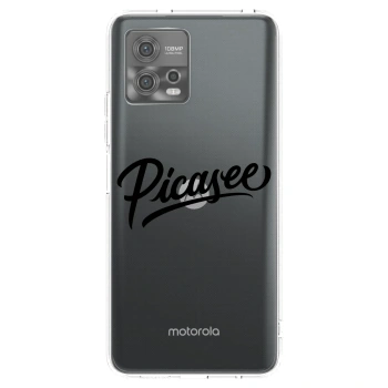 Picasee silikonski prozorni ovitek za Motorola Moto G72 - Picasee - old logo - black